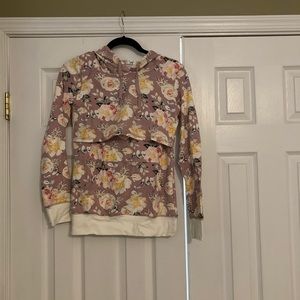 Floral hoodie latched mama size XS